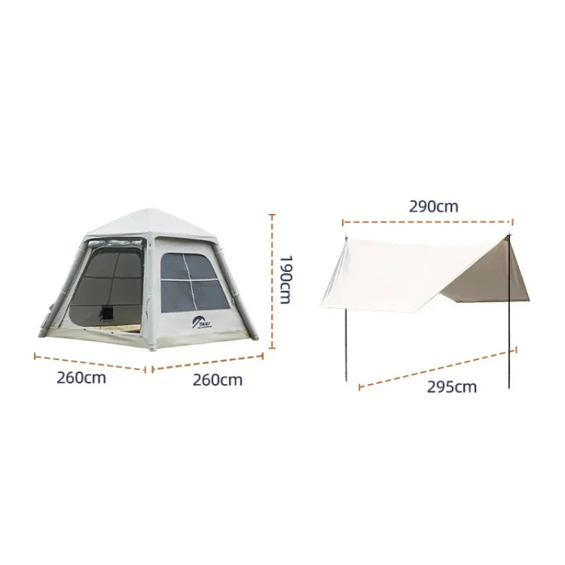 TAILI Outdoor Infla Tent Large Space Canopy with Waterproof Ox Fric for Camping