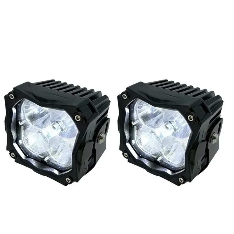 LED External Spotlight for Electric Motorcycle Four-Leaf Clover Design High-Power Dual-Color Far Near Light for BMW i3
