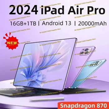 2024 Original Global Version iPad Air Pro Tablet Snapdragon 870 Android 13 16GB+1TB TabletsPC5G Dual SIM Card WIFI HD 4K Mi Tab