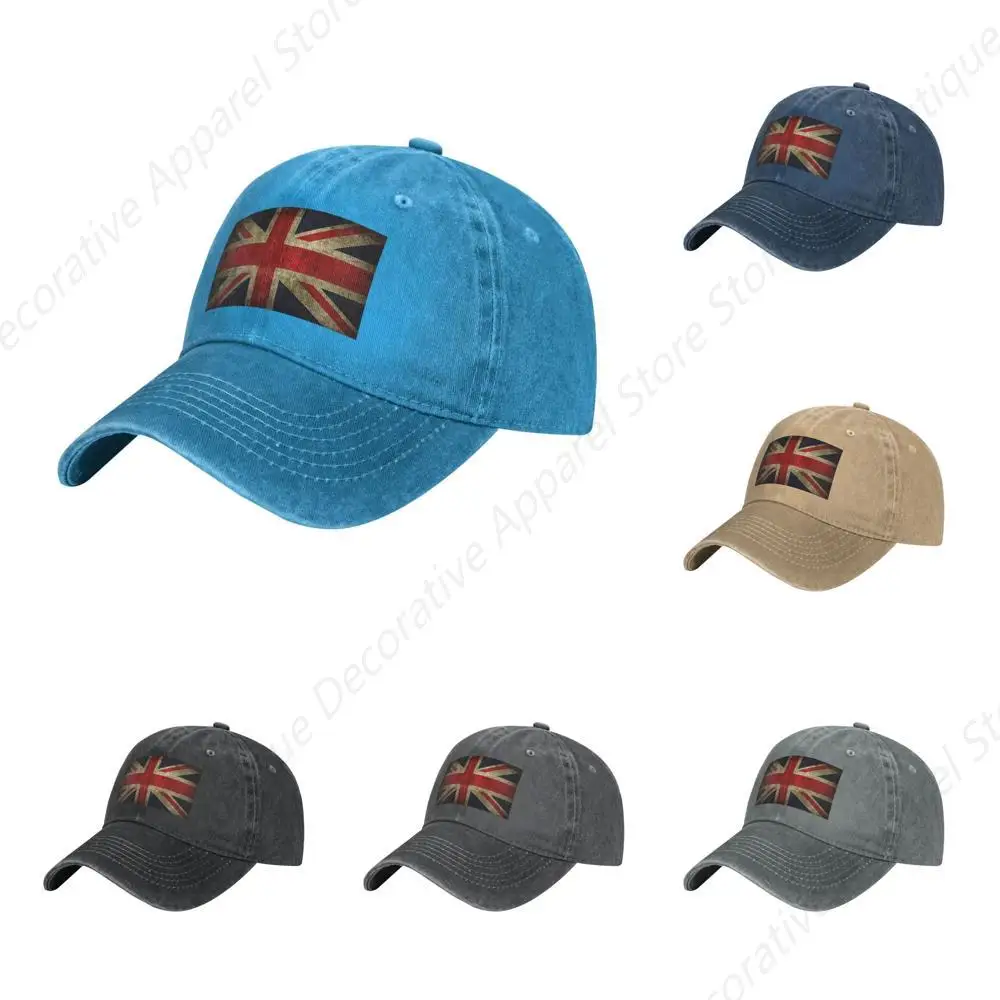 Original Low Profile Cotton Baseball Cap The Union Jack British Flag Hat Men Women Dad Hat Adjustable Blue