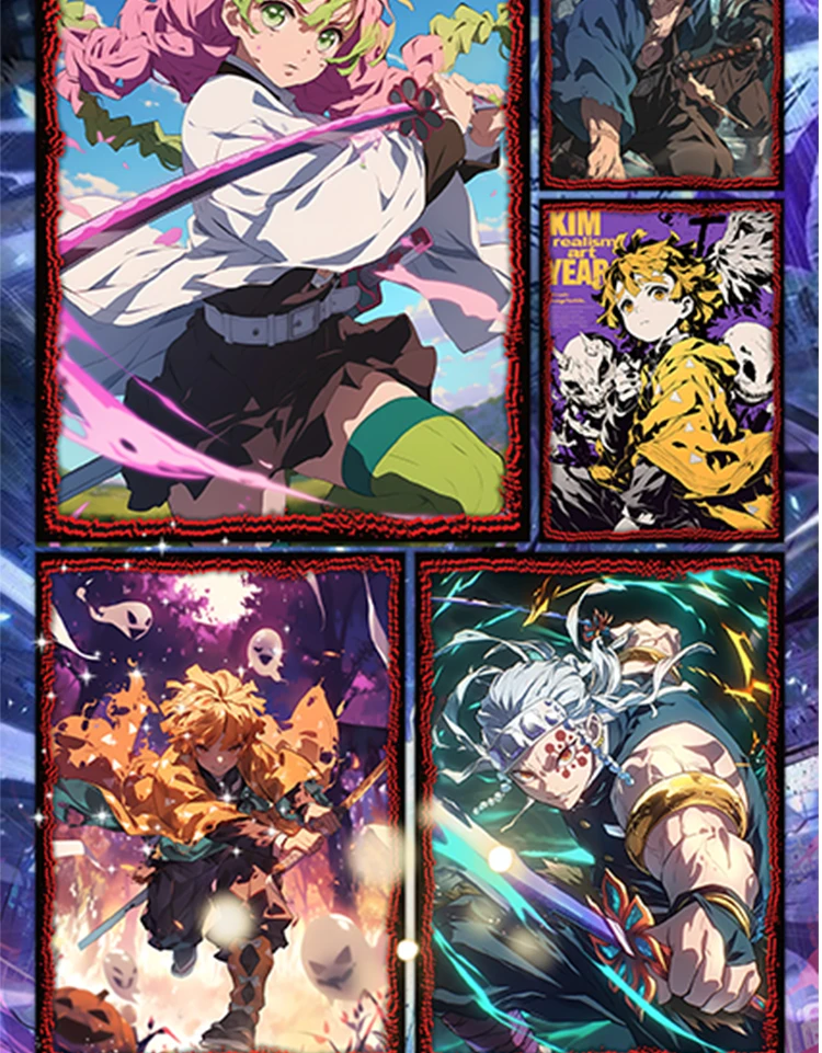 Demon Slayer B5 Wave 3 Collection Card Kimetsu No Yaiba Tanjirou Kamado Nezuko Anime Character Collection Card Children Toy Gift