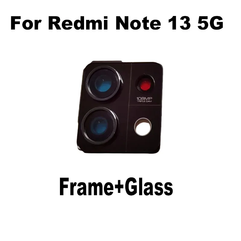 New For Xiaomi Redmi Note 13 5G Back Camera Lens Rear Camera Glass Lens With Frame Replacement