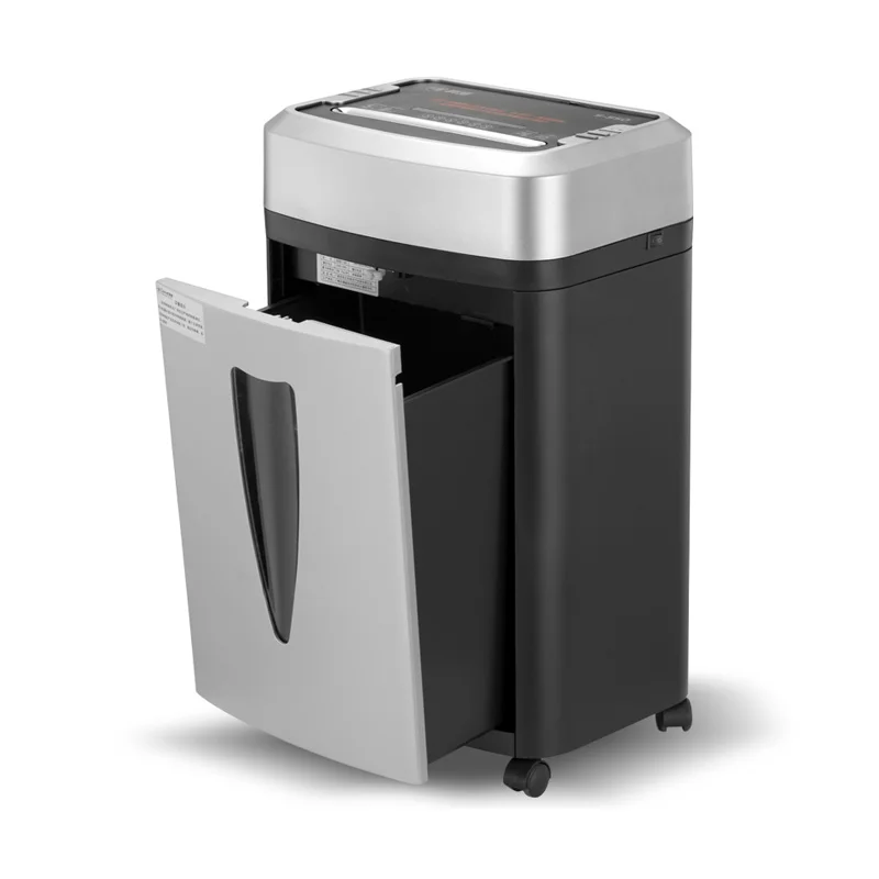 

Confidential commercial shredder 2 * 2mm 8 sheets/time 20 minutes 20L capacity Overheat protection