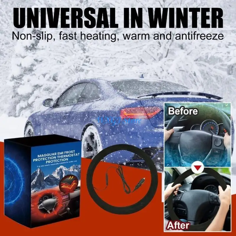 

37JE Car Steering Wheel Cover Universal Microfiber Leather Covers Breathable Anti-Slip Odorless Steering Accessories