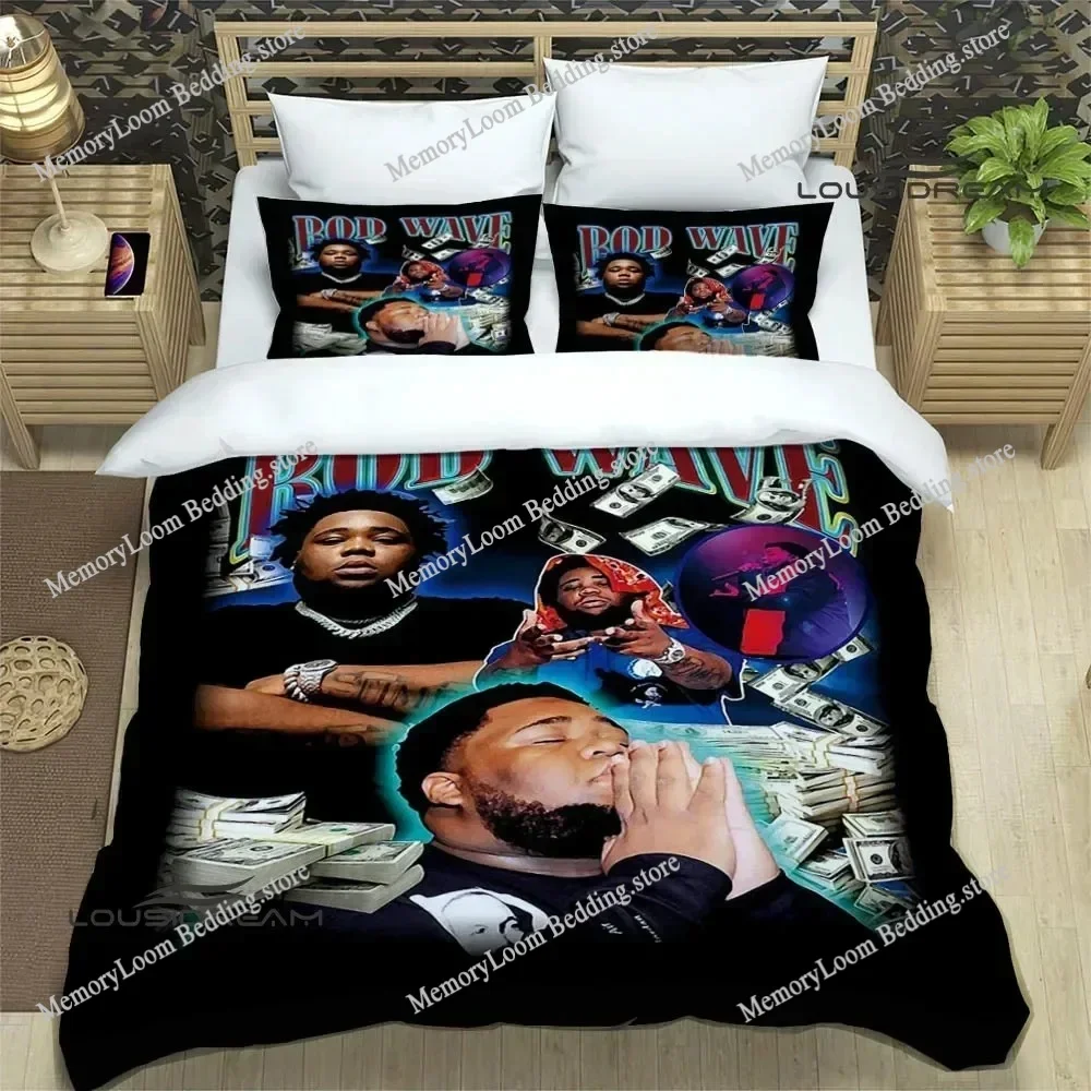 3D Print Rapper Rod Wave Bedding Set Boys Girls Twin Queen King Size Duvet Cover Pillowcase Bed boys Adult Home Textileextile