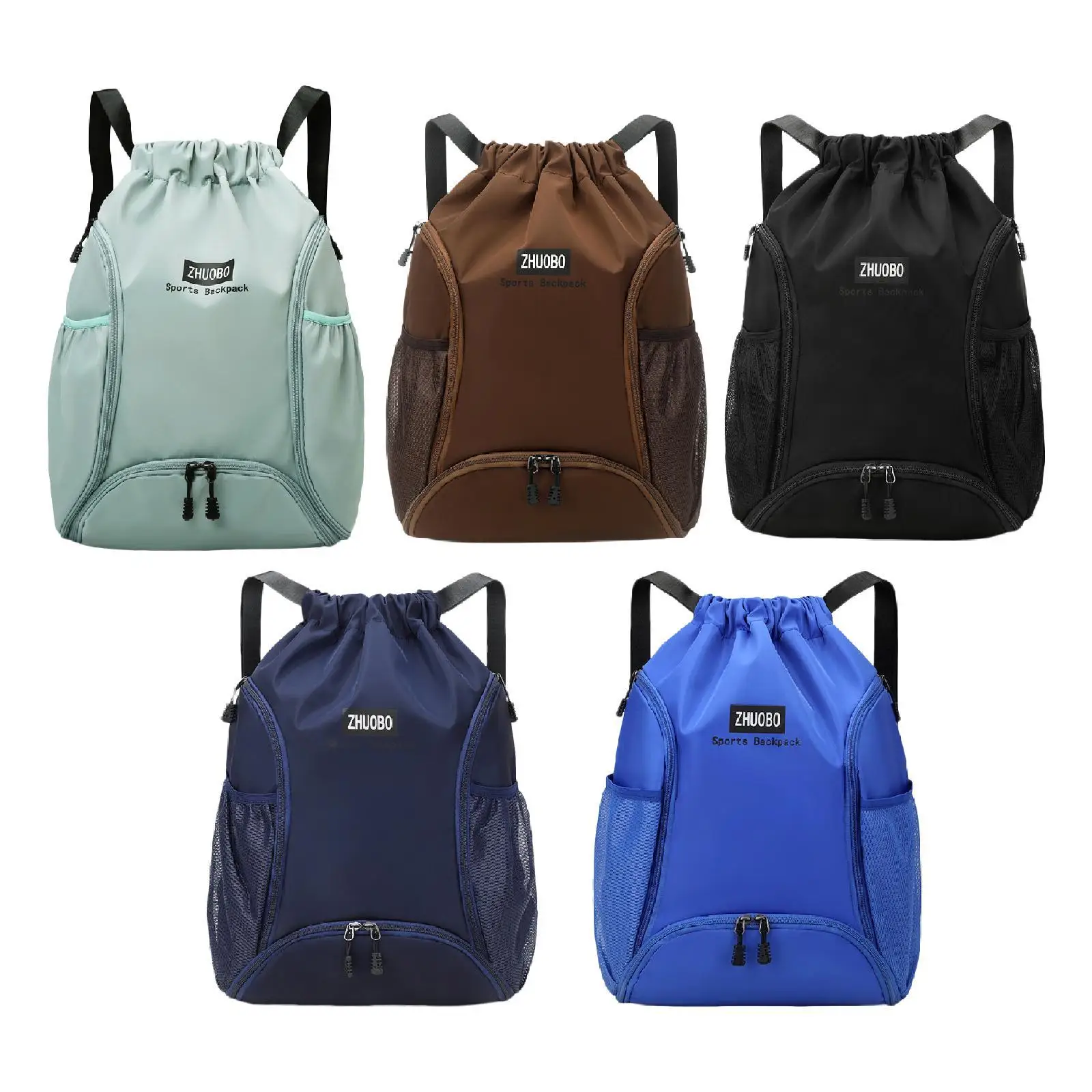 

Drawstring Backpack Bag Basketball Carrying for Outdoor Travel Rugby Ball