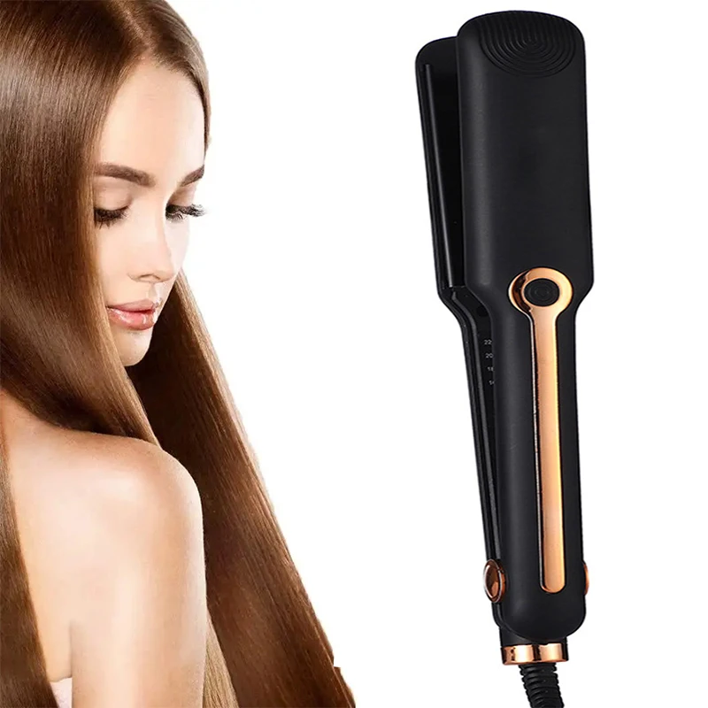 

Salon Hair Styler Tool Adjustable Professional Hair Straightener 2 in 1 Professional Ceramic Flat Iron Negative Ion Large Home