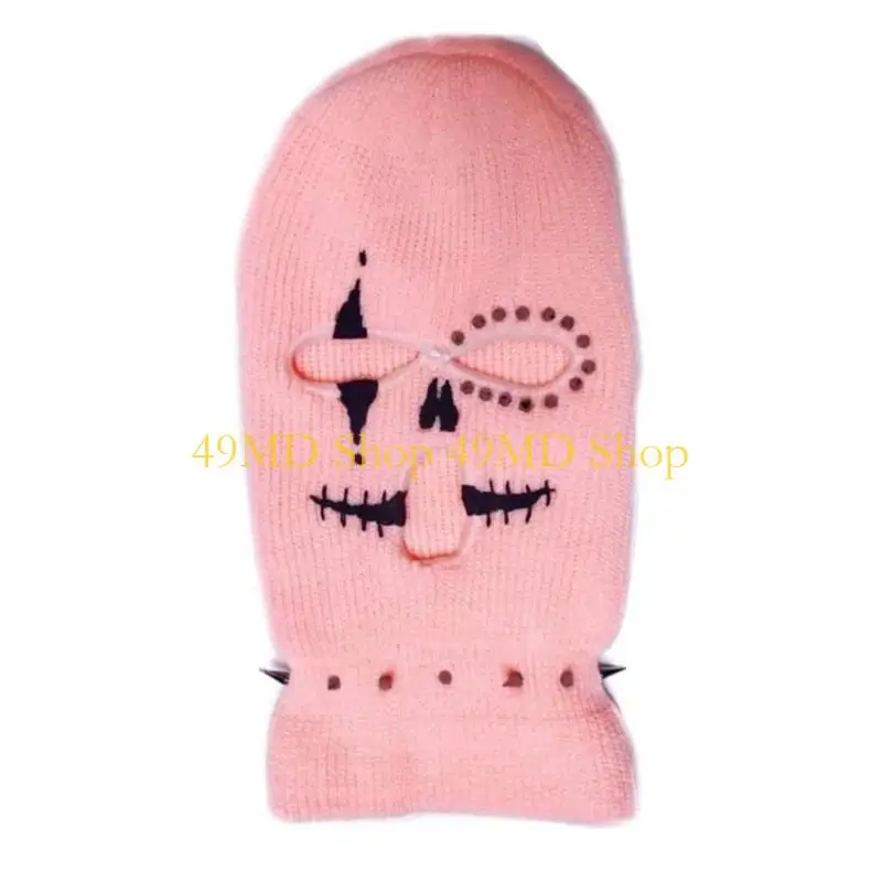 49MD Terrifying Robber Head Covering Balaclava Bucket Hat Full-Head Halloween Costume