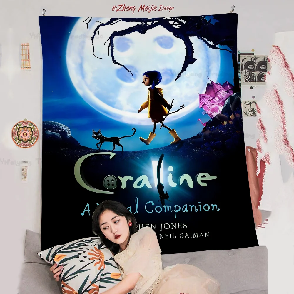 

Movie Coraline Colorful Tapestry Wall Hanging Bohemian Wall Tapestries Mandala Wall Hanging Sheets