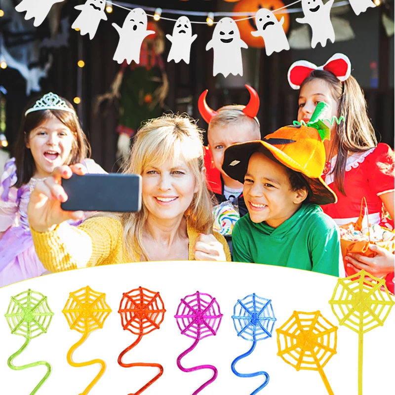 10-50Pcs Dehnbare Klettern Spinnennetz Elastische Klebrige Hand Spinnennetz Spielzeug Für Halloween Kinder Geburtstag Party Geschenk belohnungen – Detail 3
