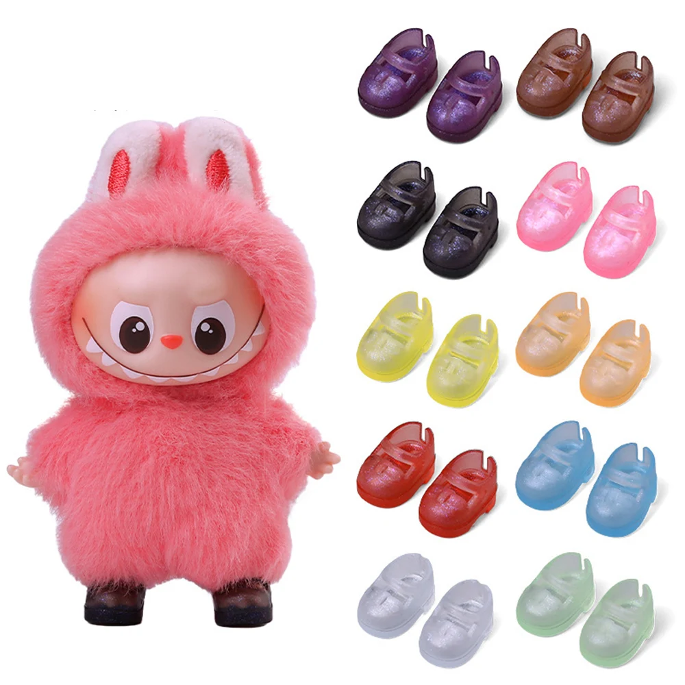 Mini Doll Shoes for 10cm Labubu 4.0 The Monsters Pin for Love Series Doll Clothes Accessories Plush Doll's Clothing