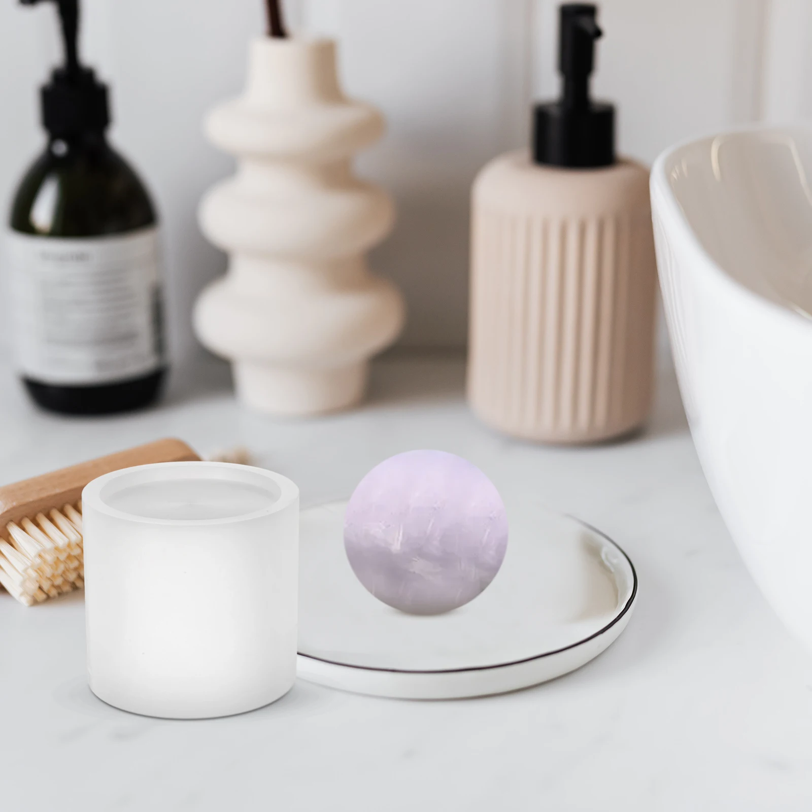 

Soap Making Bath Ball Molds 180g Sphere 5 8CM Portable Salt Balls Reusable Easy Demold DIY Craft Kit Multi Use Small Cake Mold