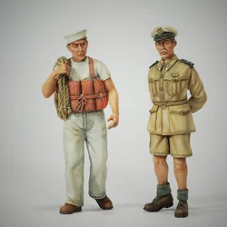 1/35 Scale War Series Resin Model Italian Naval Offices and Sailors 2 Figures Unassembled Uncolored Scene Toys DIY