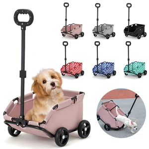 Kleine klappende Haustiere für Hundekatze, Teddy -Babywagen, rollender Katzenträger, Haustierwagen zum Reisen, Gehen einkaufen, 4 Räder 8 Hauptverkaufskatze Carrinho - №3