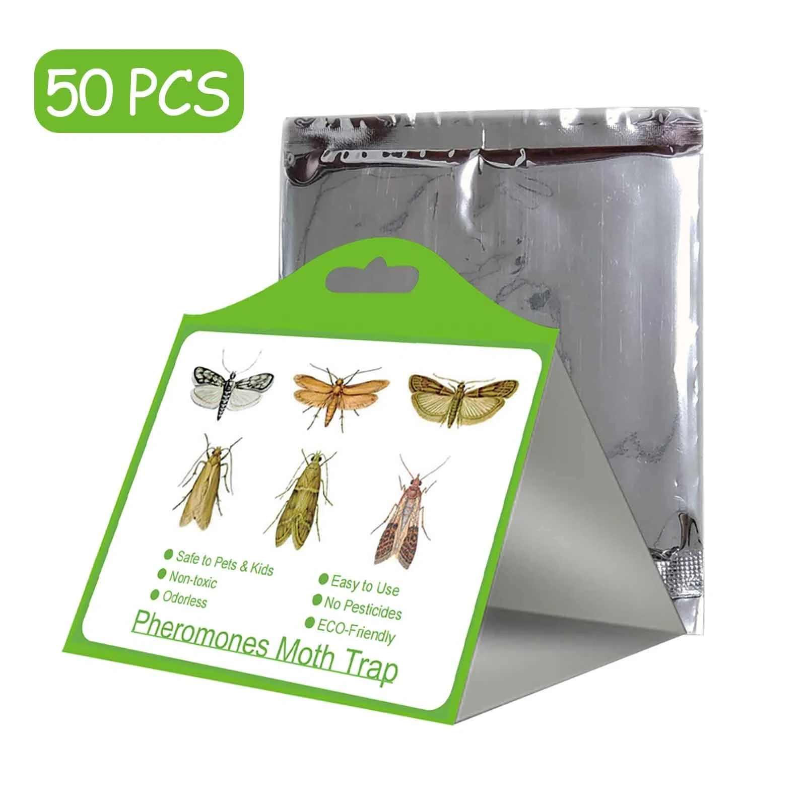 Pest Control Reject Moth Trap Mothball for Clothes Pantry Food Pheromone Killer Sticky Glue Catcher Restaurant Kitchen