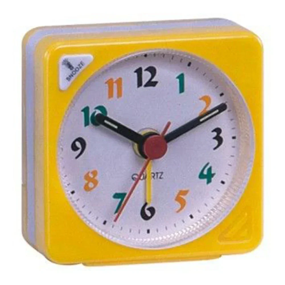 Alarm Clock Clock Travel Alarm Clock Yellow Plastic Red Shelf Silent Alarm Clock Square 5.7*2.9*5.6CM Bedrooms Blue For Tabletop