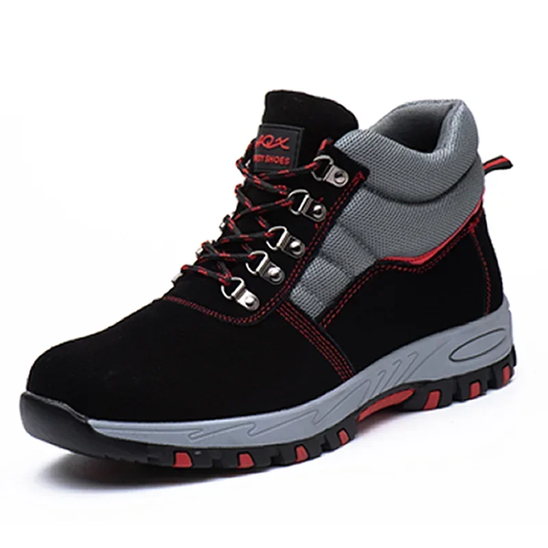 High Quality  Men Steel Toe Cap Safety Boots Work Shoes Men Puncture-Proof Work Boots  Safety Shoes Male  Work Shoes Men