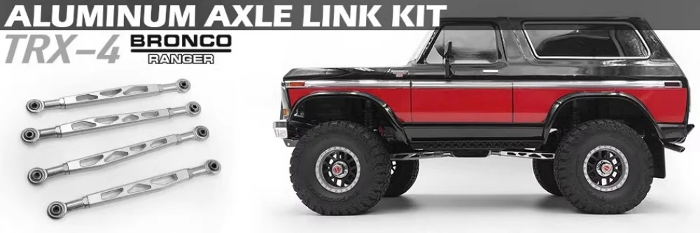 1/10 Crawler truck Aluminum Axle Link sets fit Traxxas trx4 Chassis 1979 bronco Ranger xlt RC Car 1 10 Radio Control toy