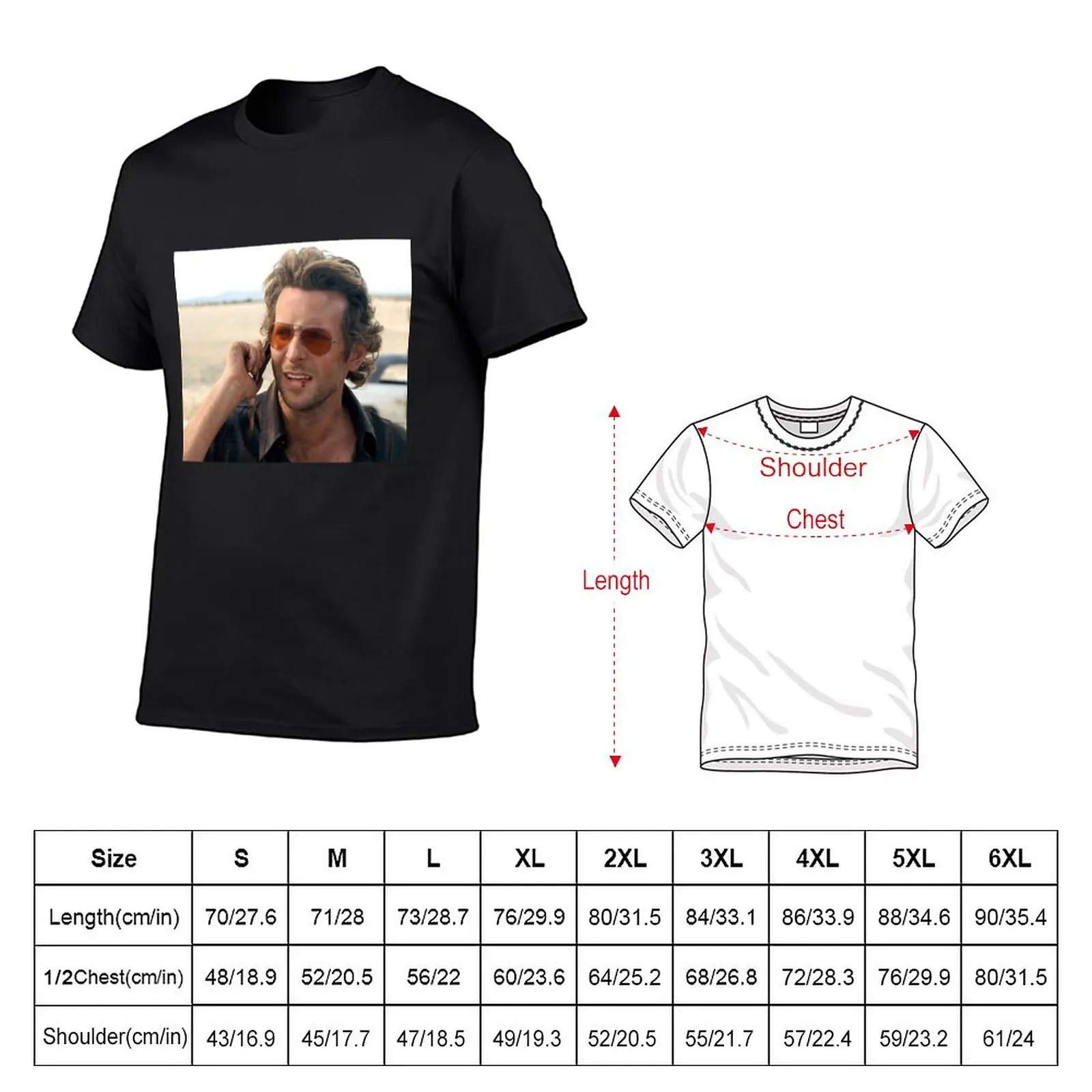 New Bradley cooper Phil the hangover T-Shirt boys t shirts Aesthetic clothing oversized t shirt mens t shirts casual stylish