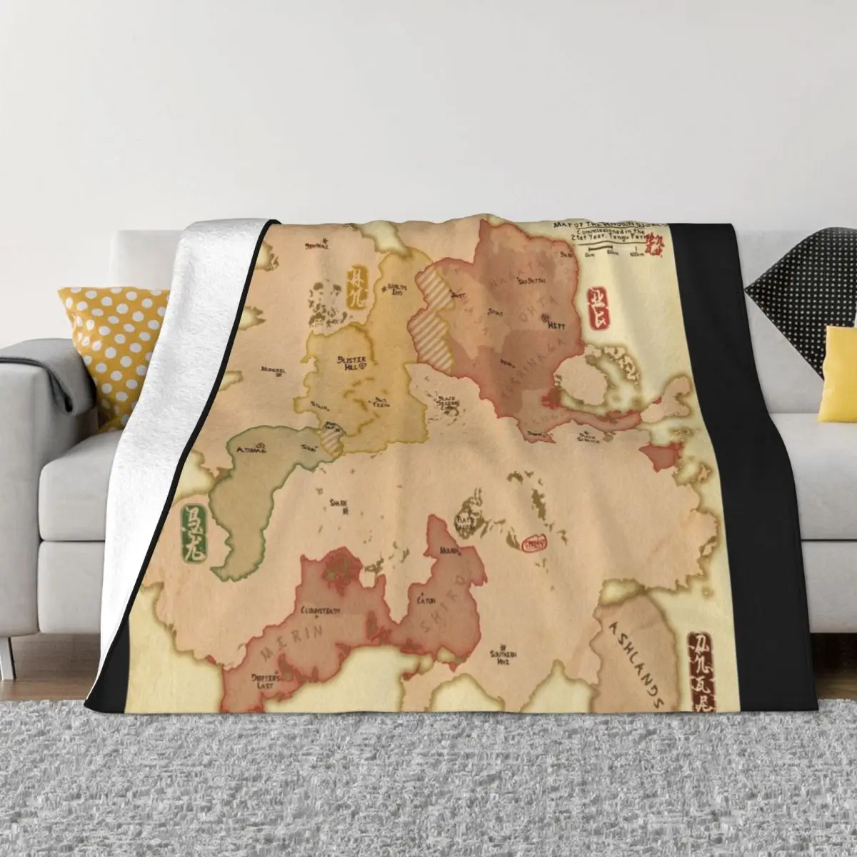 Kenshi Map Throw Blanket Soft Luxury Blankets