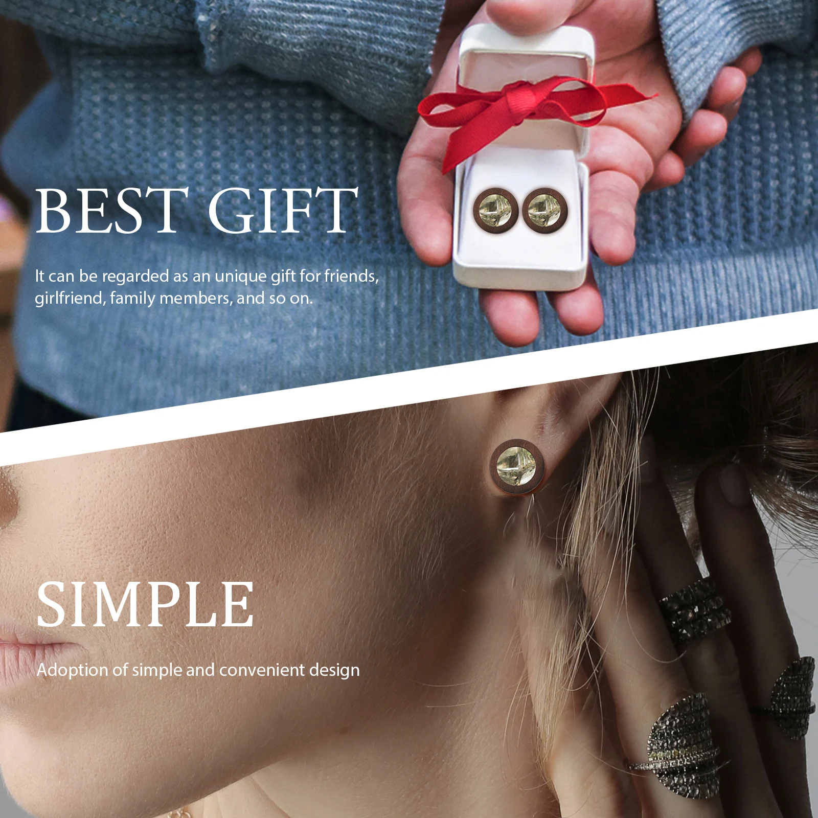 

30Pcs Ear Stud Base Blanks Wooden Earring Base Setting DIY Earring Accessories Jewelry Making Bezel Tray Ear Tray