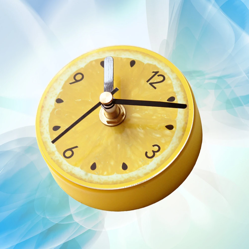 

Fridge Decorative Magnet Clock Lemon Refrigerator Kitchen Time Wall Fruit Cartoon Magnets