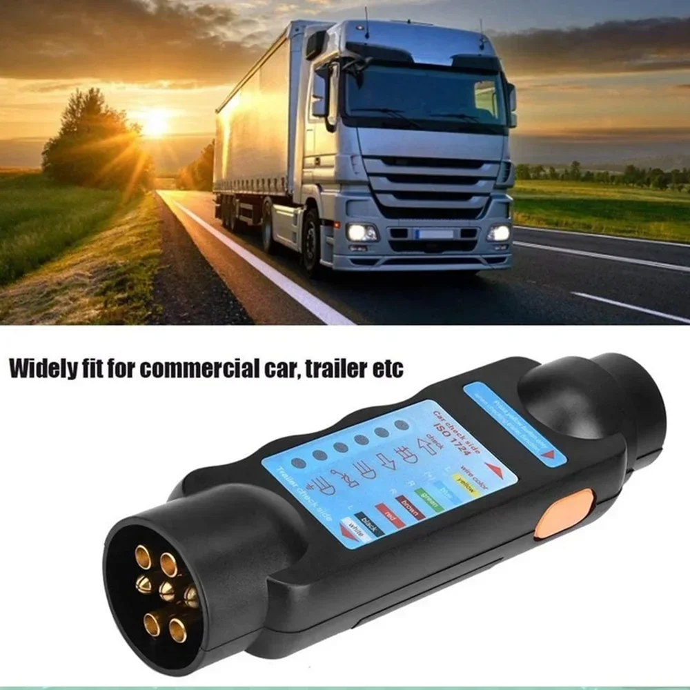 

12v Trailer 7 Pin Car Trailer Plug Towing Light Wire Circuit Socket Cable Wiring Tester Plug Connector