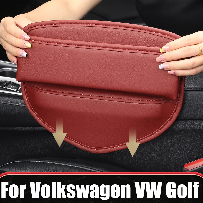 

For Volkswagen VW Golf 4 5 6 7 8 MK7 MK8 Passat B5 B6 B7 B8 POLO 9N 9N3 6R 6C Scirocco Tiguan Car Seat Crevice Storage Box Bag