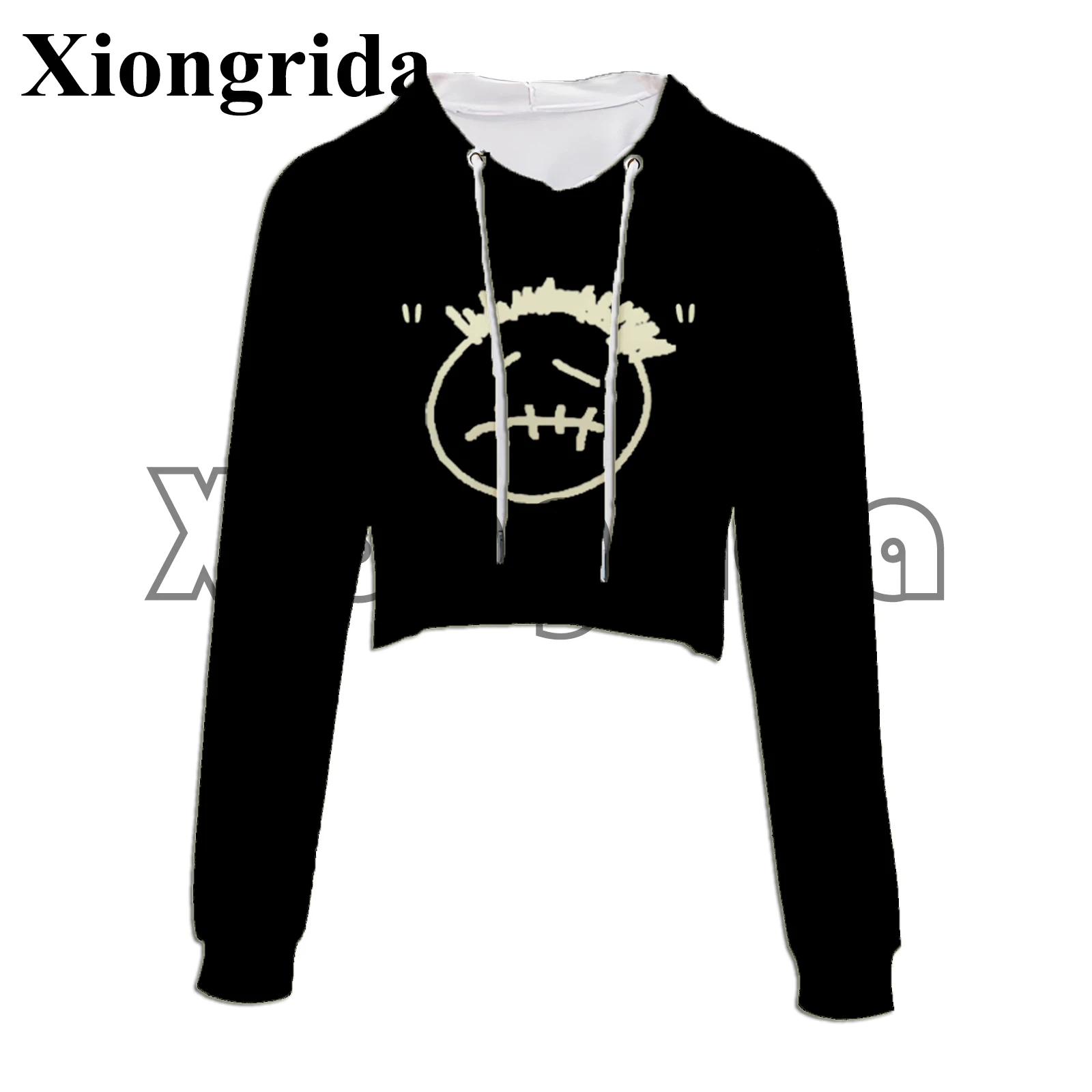 

New Cactus Jack Hip Hop Crop Top Hoodie Women Casual Long Sleeve Hooded Short Sweatshirt Sexy Crop Sweaters Y2K Hooded Pullover