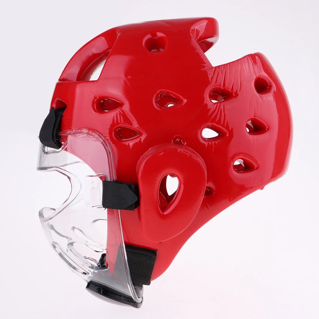 Headgear Boxing PU Leather Ventilated Boxing Helmet with Mask Nose Protection Head Guard for Sparring Gym Practice