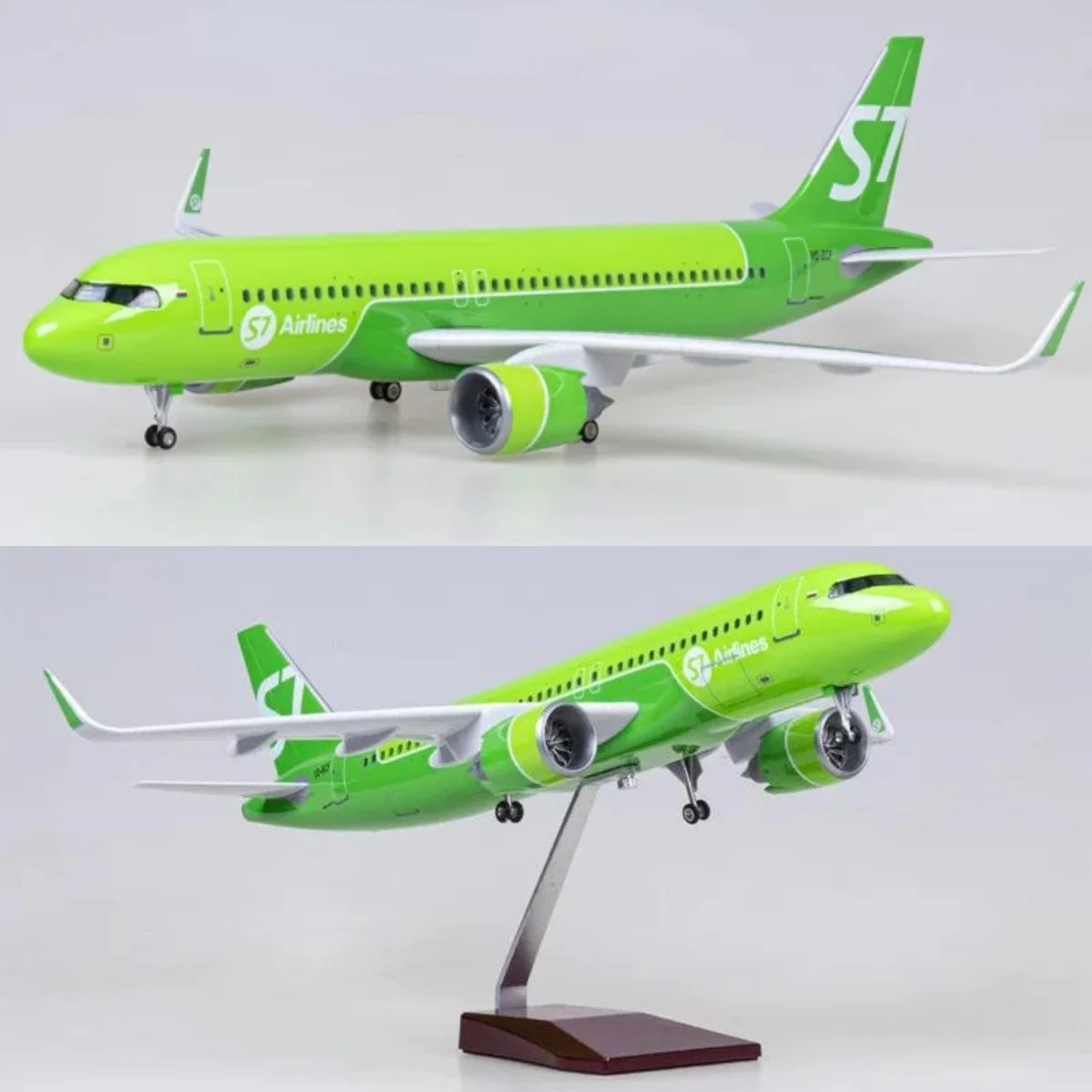 

1/80 scale 47 cm 320 Aircraft A320 NEO Siberia S7 Airlines Airbus Light Die-Cast Resin Model (With Landing Gear And Lights)