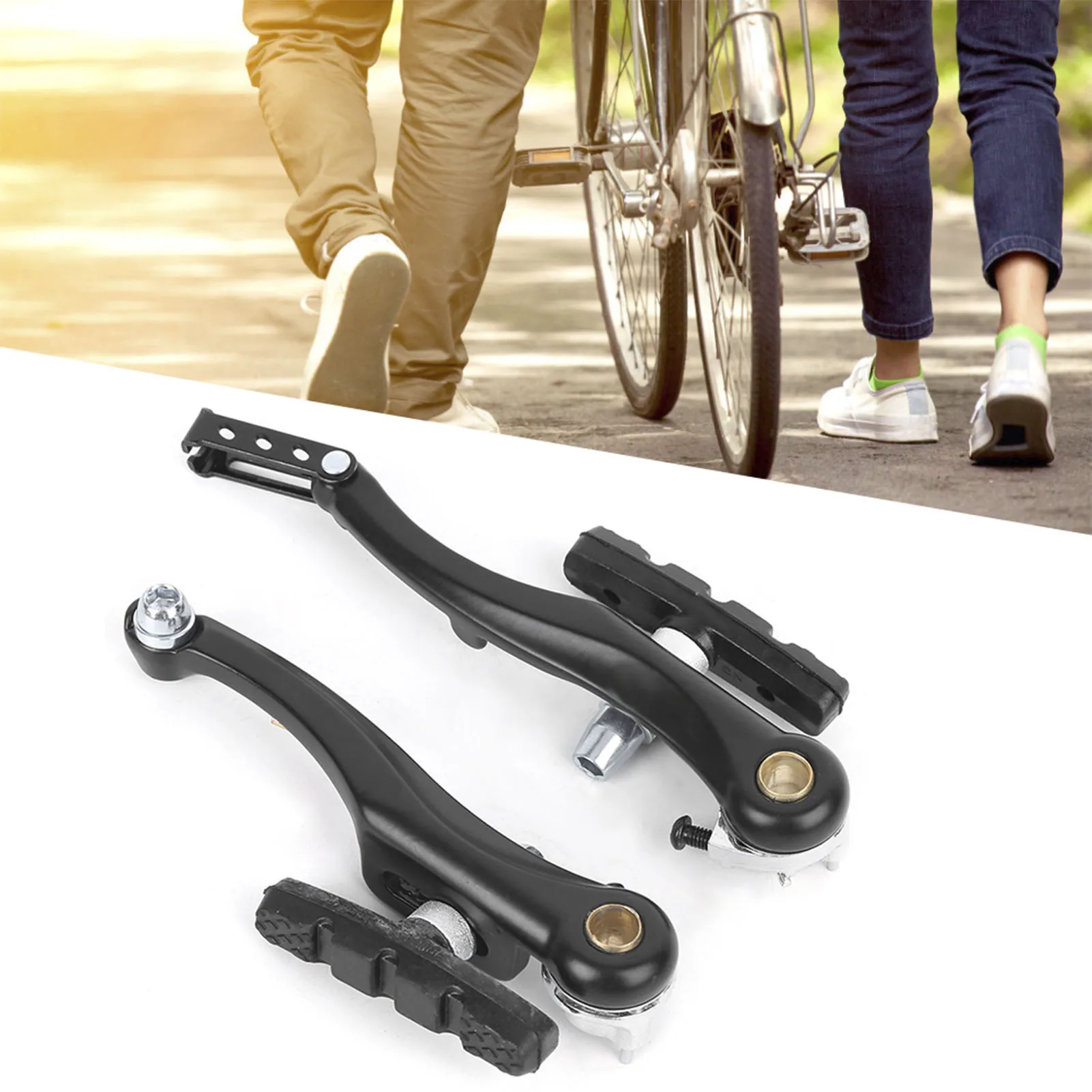 

ZK50 1Pair/ 2 Pairs Black Mountain Bicycle Cycling Aluminium Alloy V Brake Set Front & Rear