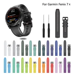 Bracelet de montre en silicone à ajustement rapide, bracelet pour Garmin Fenix7x, 6x, 6x Pro, 5x, 5x Plus, Fenix 5, 6, 7, 22, 26mm