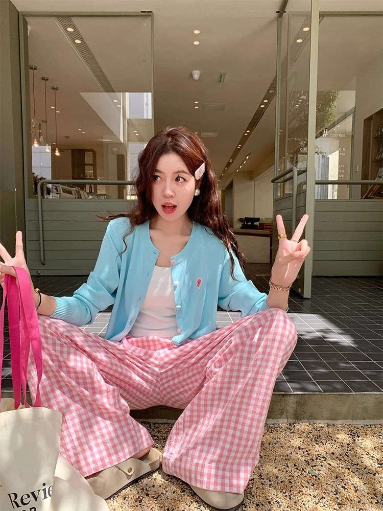 سترة نسائية كورية غير رسمية رفيعة ومتماسكة ناعمة بقصة ضيقة وأكمام طويلة وأزرار علوية أنيقة أوائل الخريف #3