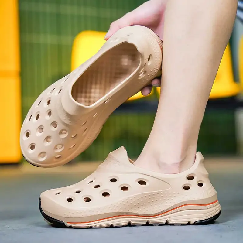 ฤดูใบไม้ร่วงหลุมยางรองเท้าแตะผู้ชายรองเท้าแตะรองเท้าผ้าใบขนาด 15 รองเท้าผู้ชายกีฬาพรีเมี่ยมจีน 2025 จากจีน TENS TOP ขาย