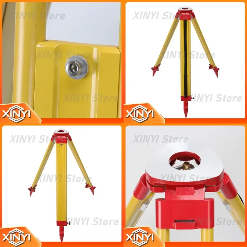 Heavy Duty Wooden Tripod for GST120-9 Total Station Auto Level Rotary Laser Level Self-locking Tripod for Surveying Equipment