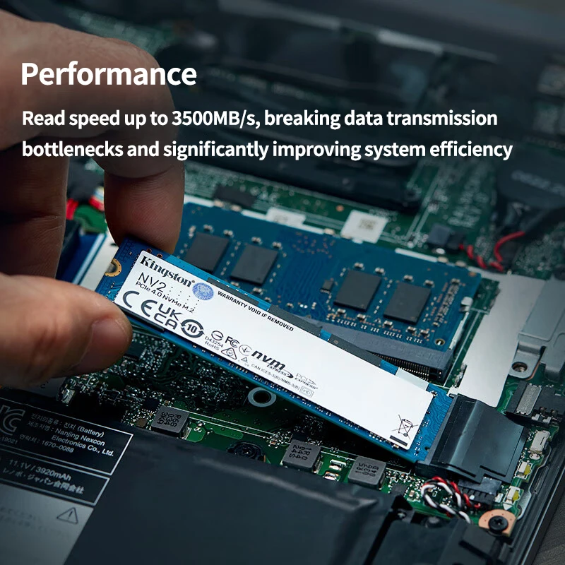 Kingston SSD Internal M.2 NVMe PCIe 4.0 NV2 M2 2280 250GB 500GB 1TB 2TB mendukung Desktop Laptop PC Intel AMD motherboard CPU