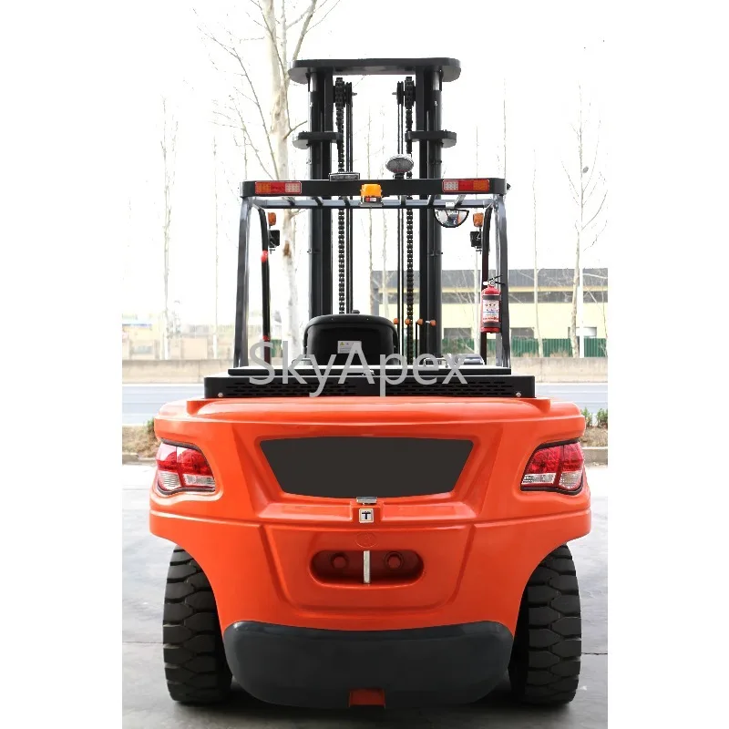 New Design 10T 80V 1150Ah Lead-Acid Battery Forklift 4WD Solid Tire Heavy Duty  With Seated Operation  For  Warehouse  Logistics