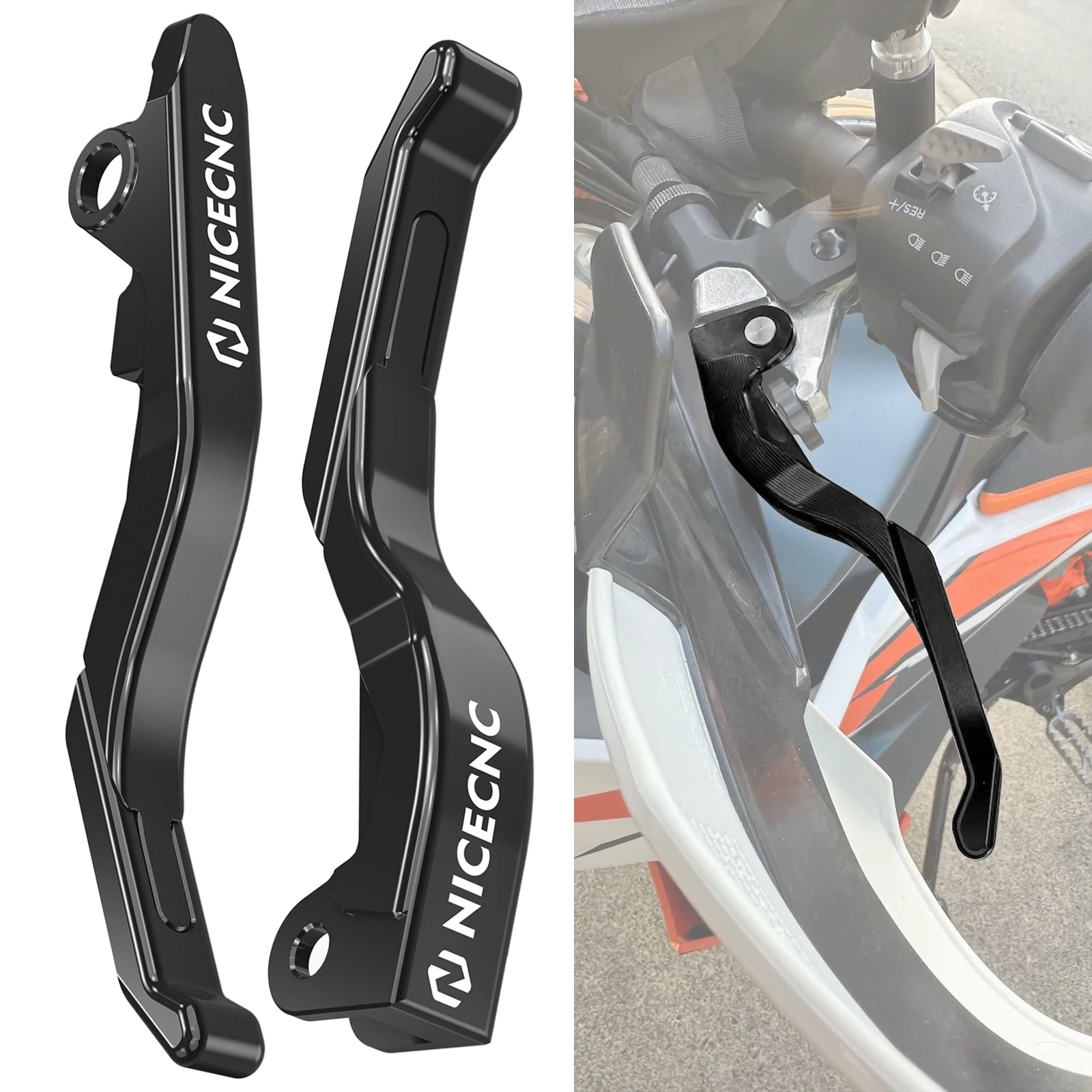NICECNC Adjustable Motorcycle Shorty Clutch Brake Lever for KTM 890 Adventure/R 790 Adventure 2019 2020 2021 2022 2023 2024 2025