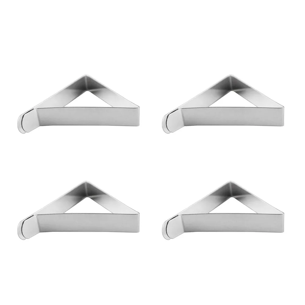 6Pcs Durable Stainless Steel Tablecloth Clips Silver 6*5.3*6.5cm Tablecloth Holders Tablecloth Fasteners Wedding Decor