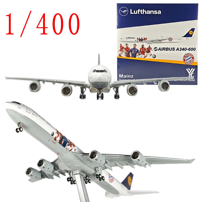 YY أجنحة دييكاست 1:400 لوفتهانزا الطيران سبيكة نموذج طائرة ايرباص A340-600 D-AIHK تحلق نموذج اللعب Collrction