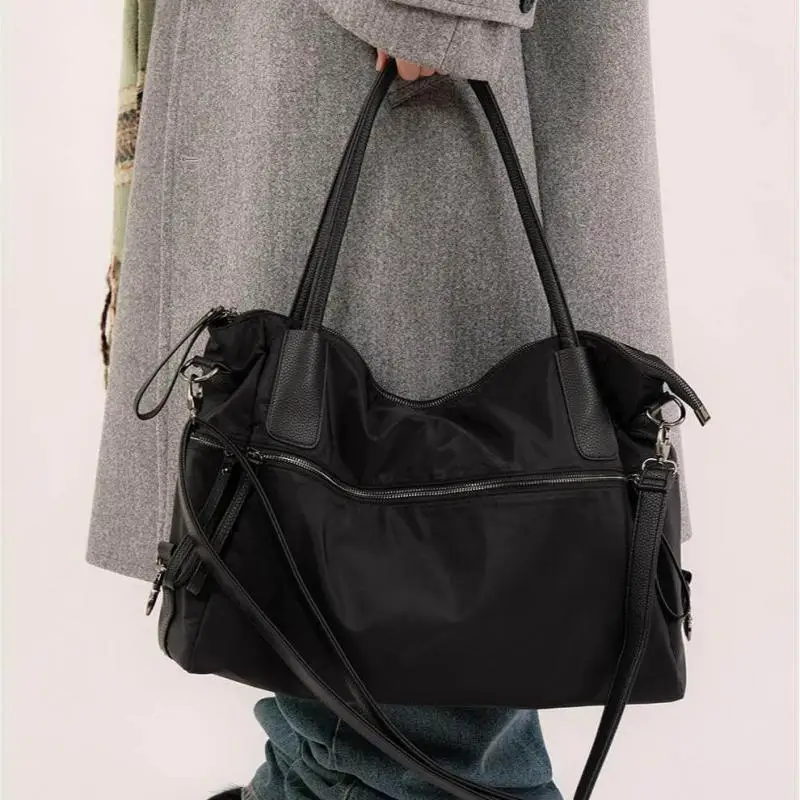 

Fashion Waterproof Nylon Large Capacity Handbag For Women Simple And Casual Versatile Single Shoulder Diagonal Cross Bag Trendy