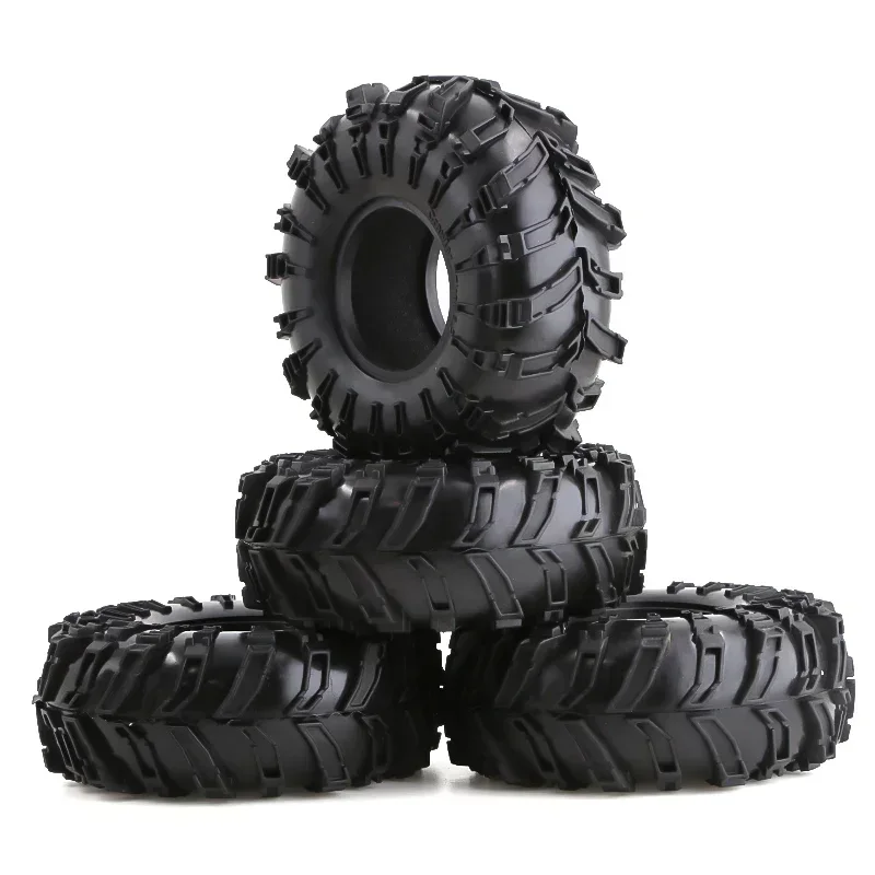 

2/4Pcs 2.2 Inch Rubber Tyres Wheel Tires for 1/10 Rock Buggy RC Crawler Car Axial SCX10 90046 TRX4