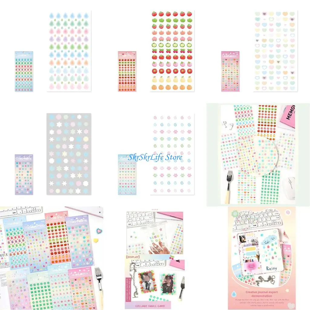 

E65E Playful Clovers DecalsWaterproof Removable Mobile Device Handbook Decoration