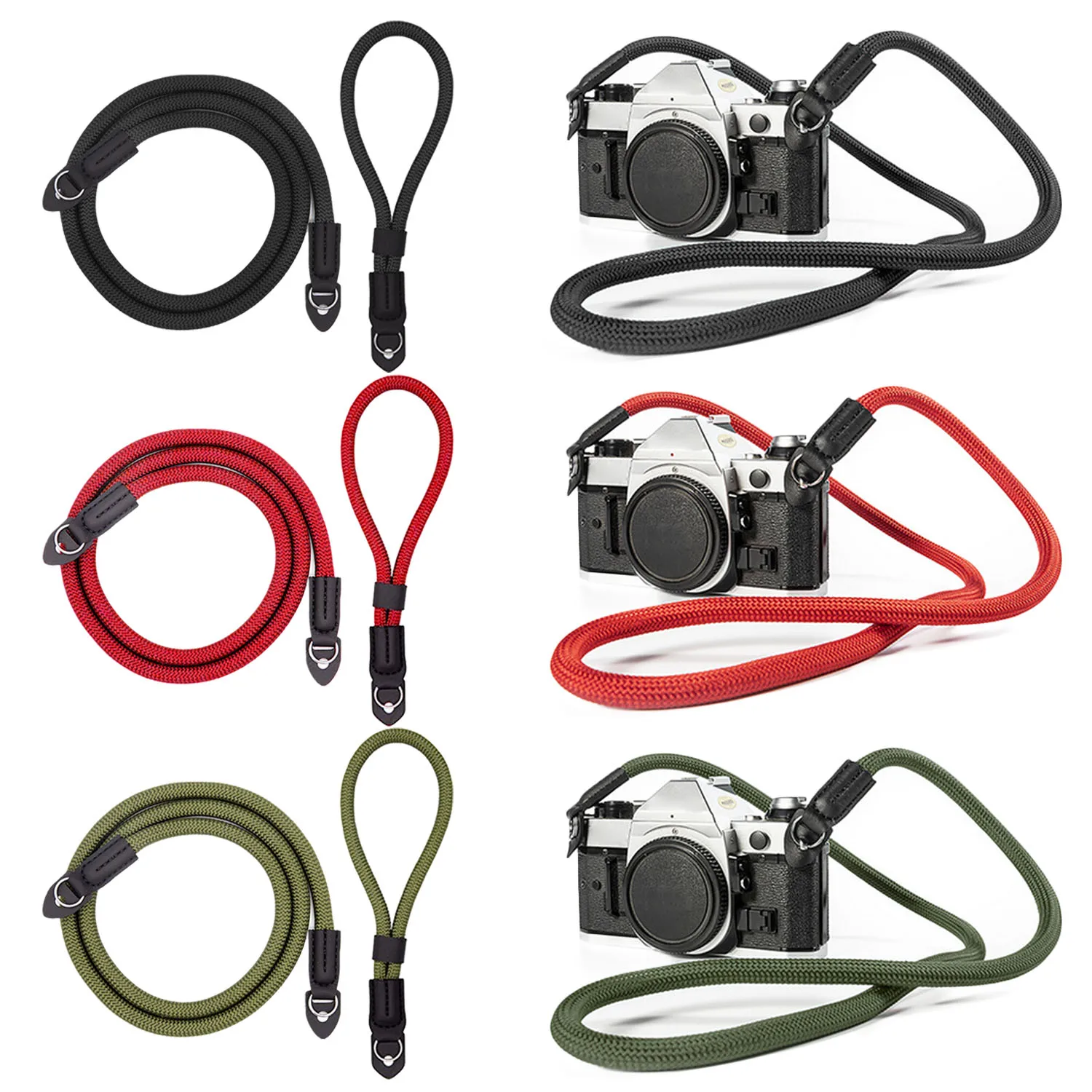 

Camera Strap Micro-Single Camera Leica Round Hole Camera Strap Universal 80CM Mountaineering Rope Shoulder Strap Compatible