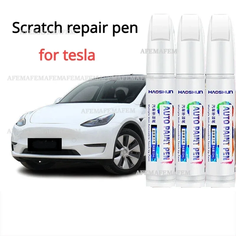 For Tesla MODELY 3 Car Touch-up Pen Scratch Repair artifact Pearl white original car paint black Tesla MODELY  paint pen.