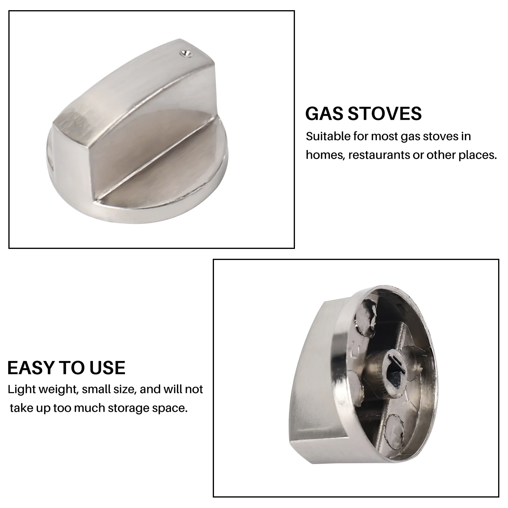 Brushed Metal Gas Stove Knobs Cooker Control Switch Range Oven Knobs Cooktop Burner Knob Gas Hob Switch Kitchen Replacement A