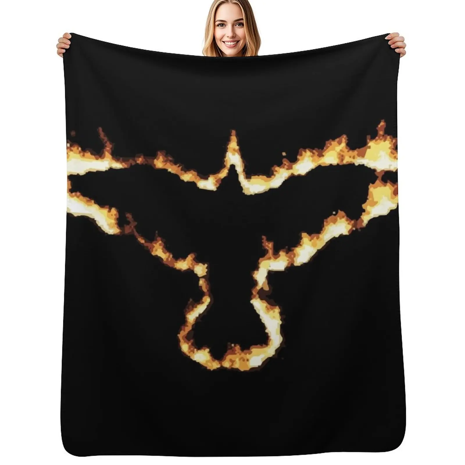 

fire crow Throw Blanket christmas gifts Luxury Throw Blankets For Bed Soft Beds Blankets