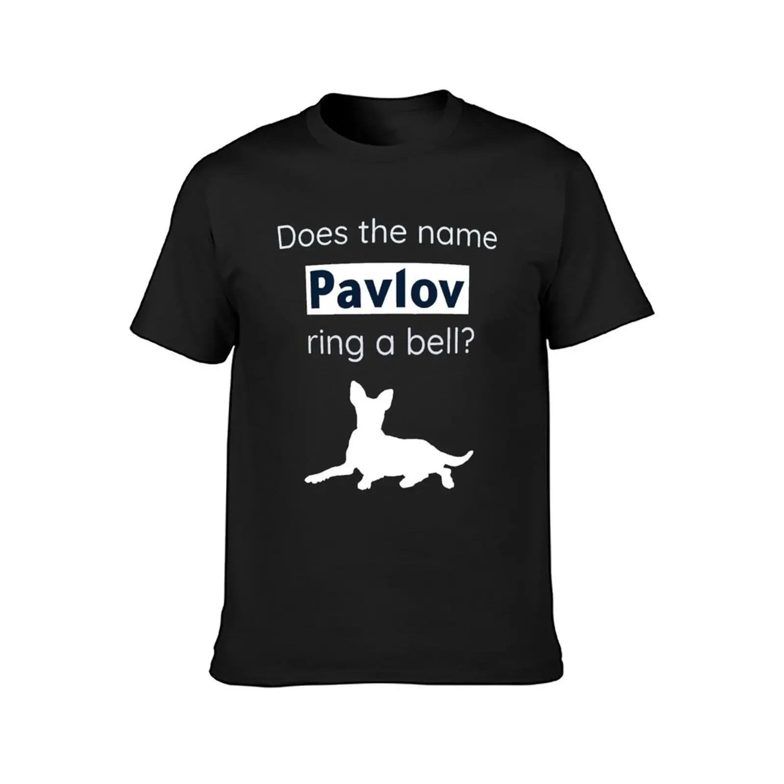 Does The Name Pavlov Ring A Bell? Funny Psychology Pavlov Dog T-Shirt heavyweights anime clothes mens designer t shirt