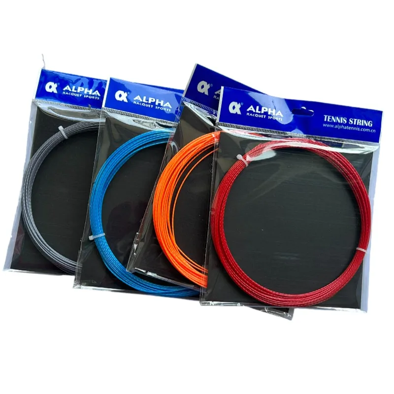 10pcs ALPHA Bamboo Polyester Tennis Racket String Durable Training Tennis Rackets String 1.25mm Gauge 12M